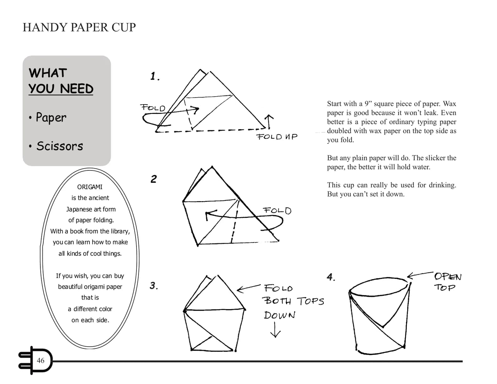 Page 46 of the book: Handy Paper Cup